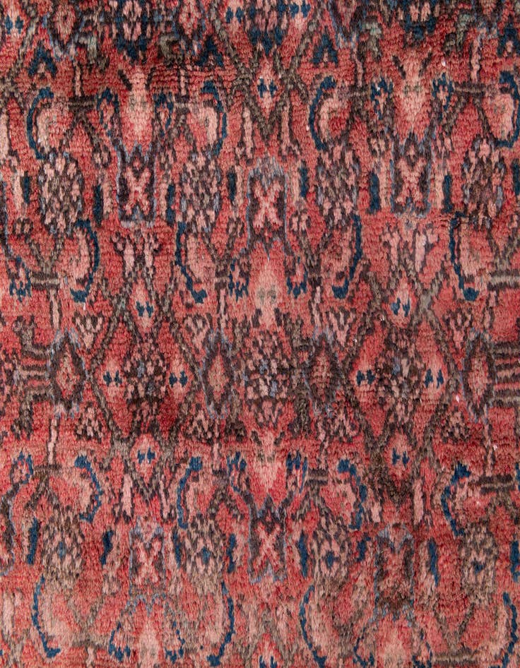 Detail image of  3' 9 x 10'  Hand Knotted Ultra Vintage Persian Wool Runner Rug