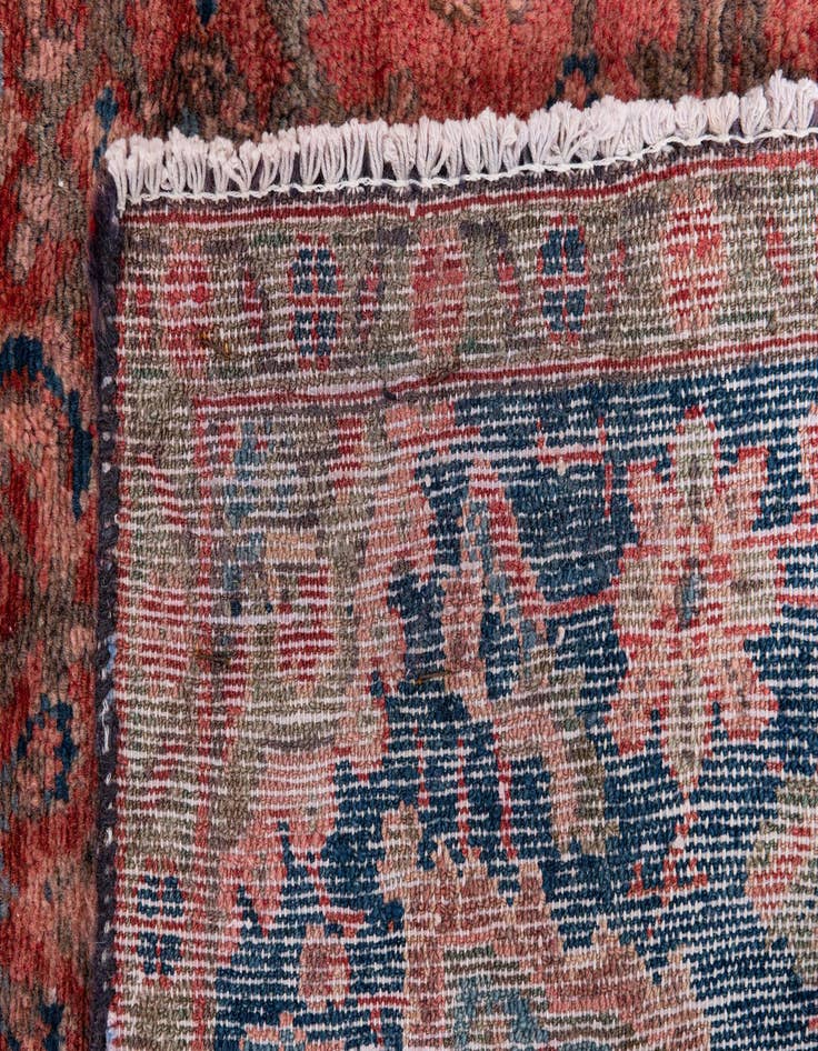 Detail image of  3' 9 x 10'  Hand Knotted Ultra Vintage Persian Wool Runner Rug