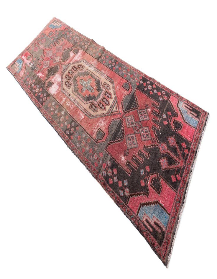 Detail image of  3' 5 x 9' 1  Hand Knotted Ultra Vintage Persian Wool Runner Rug