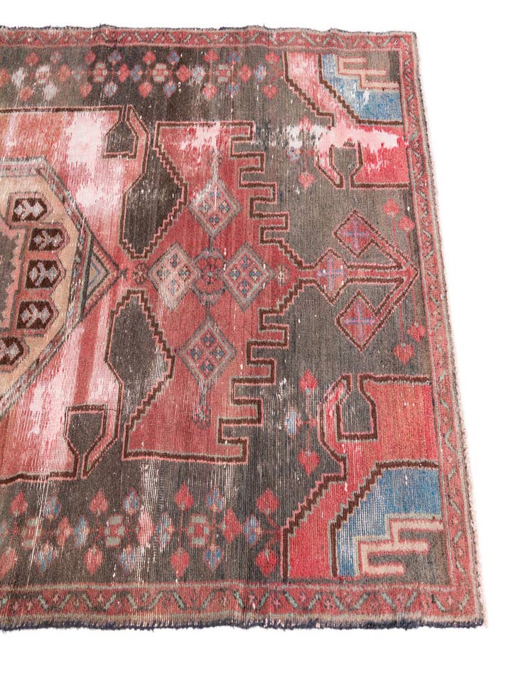 Detail image of  3' 5 x 9' 1  Hand Knotted Ultra Vintage Persian Wool Runner Rug