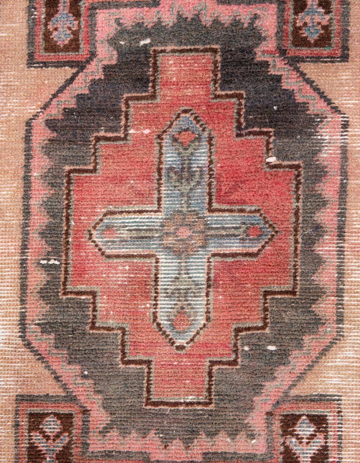 Detail image of  3' 5 x 9' 1  Hand Knotted Ultra Vintage Persian Wool Runner Rug