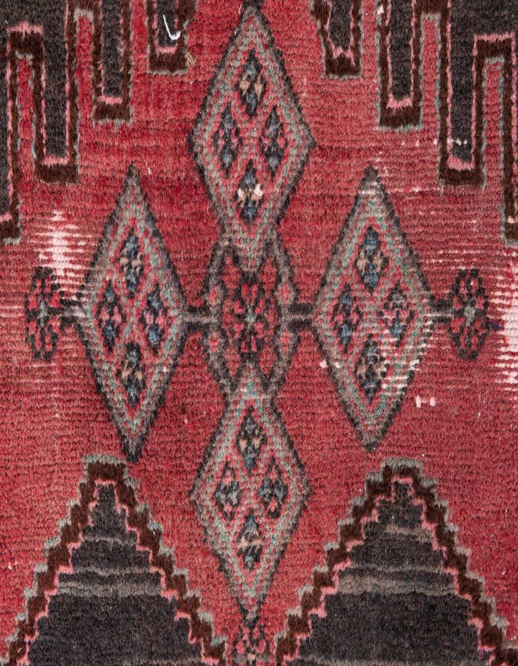 Detail image of  3' 5 x 9' 1  Hand Knotted Ultra Vintage Persian Wool Runner Rug