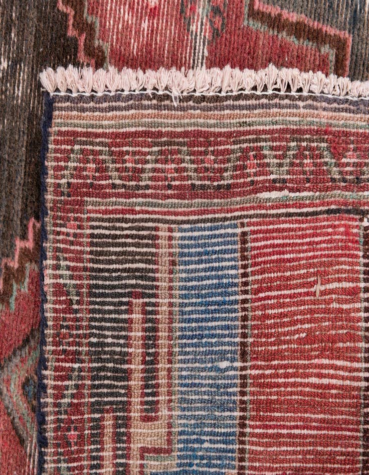 Detail image of  3' 5 x 9' 1  Hand Knotted Ultra Vintage Persian Wool Runner Rug