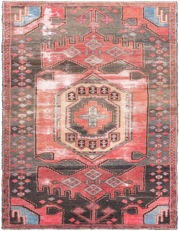  3' 5 x 9' 1  Hand Knotted Ultra Vintage Persian W...
