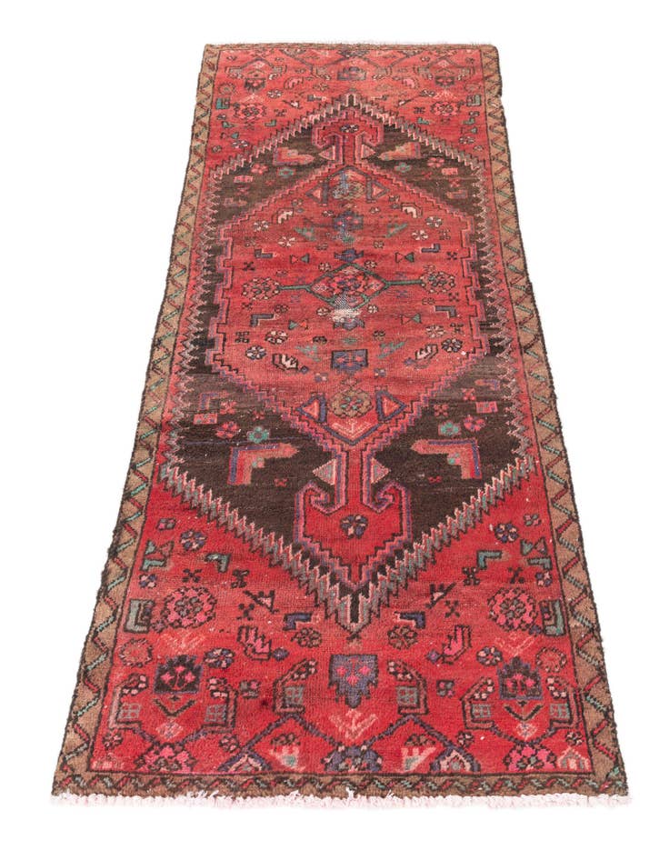 Detail image of 2' 8 x 6' 1 Hand Knotted Ultra Vintage Persian Wool Runner Rug