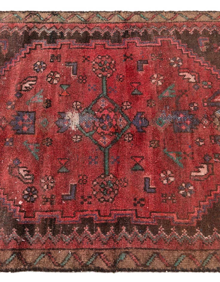 Detail image of 2' 8 x 6' 1 Hand Knotted Ultra Vintage Persian Wool Runner Rug