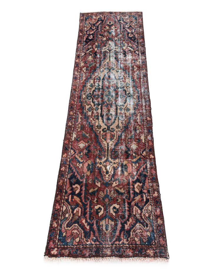 Detail image of  3' x 6'  Hand Knotted Ultra Vintage Persian Wool Runner Rug