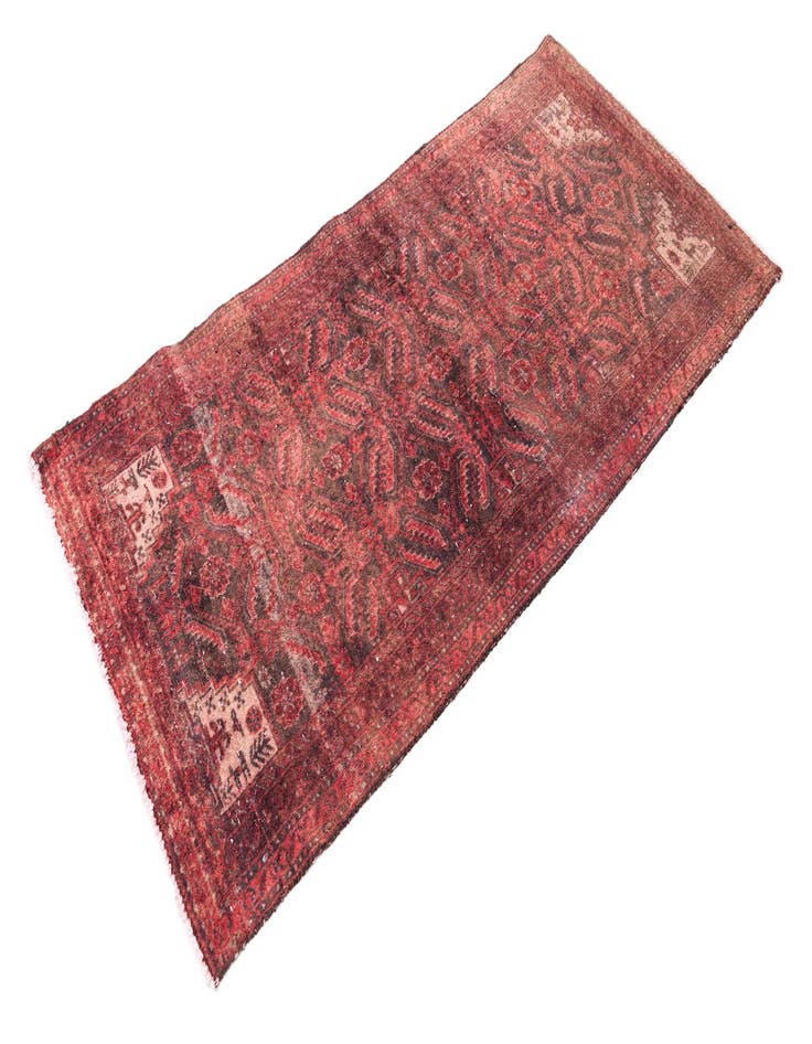 Detail image of  2' 7 x 5' 3  Hand Knotted Ultra Vintage Persian Wool Runner Rug