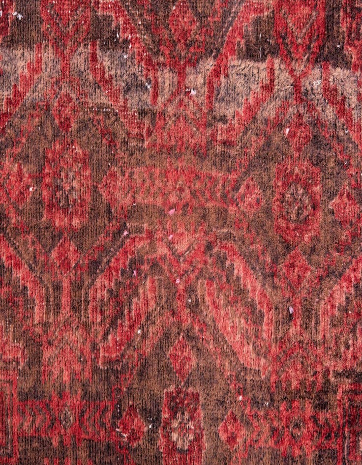 Detail image of  2' 7 x 5' 3  Hand Knotted Ultra Vintage Persian Wool Runner Rug