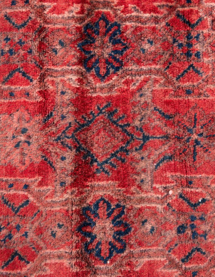 Detail image of  2' 4 x 4' 1  Hand Knotted Ultra Vintage Persian Wool Runner Rug