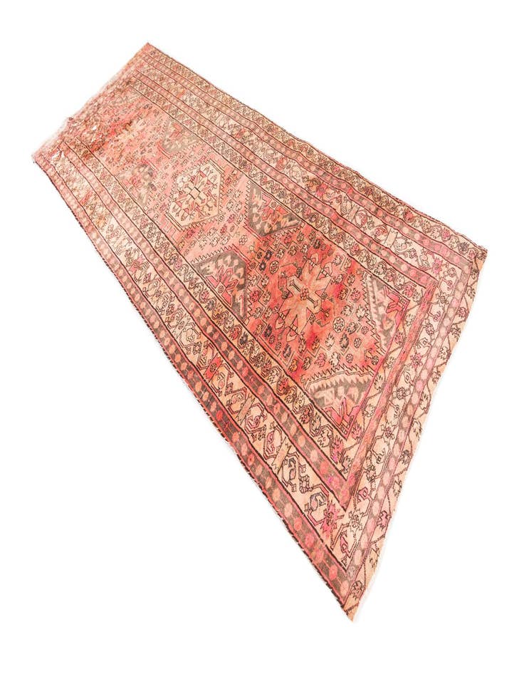 Detail image of  4' 3 x 10' 8  Hand Knotted Ultra Vintage Persian Wool Runner Rug