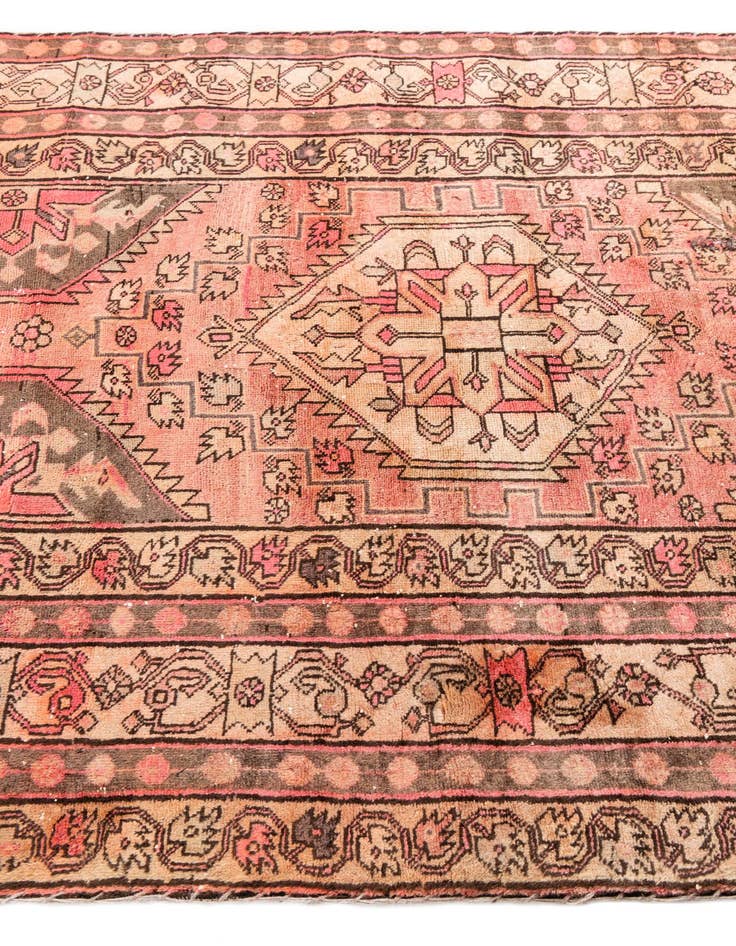 Detail image of  4' 3 x 10' 8  Hand Knotted Ultra Vintage Persian Wool Runner Rug
