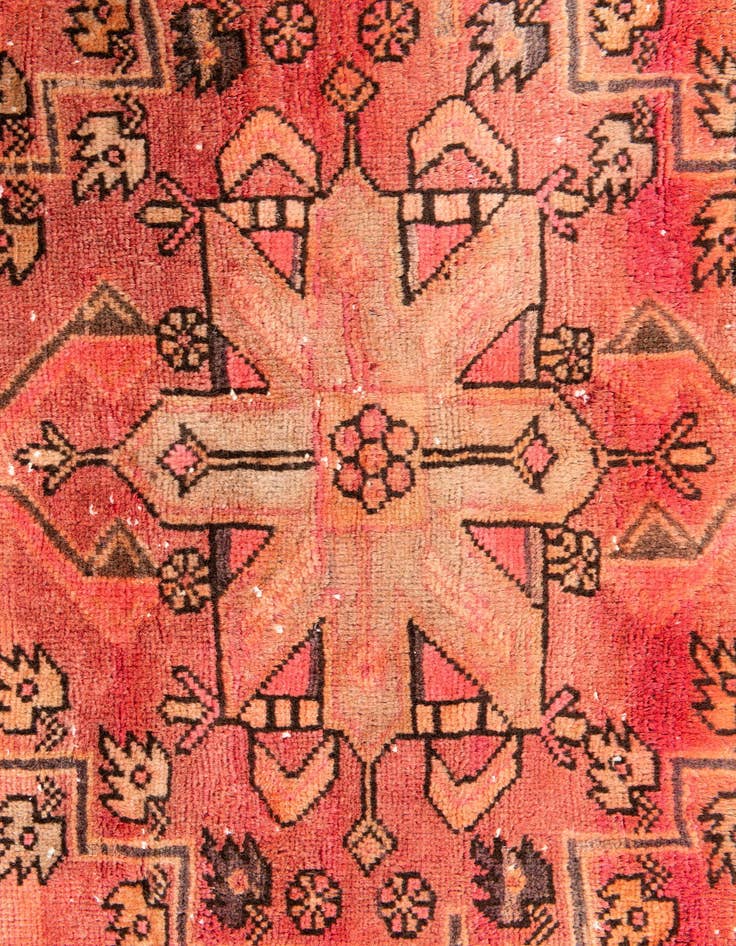 Detail image of  4' 3 x 10' 8  Hand Knotted Ultra Vintage Persian Wool Runner Rug