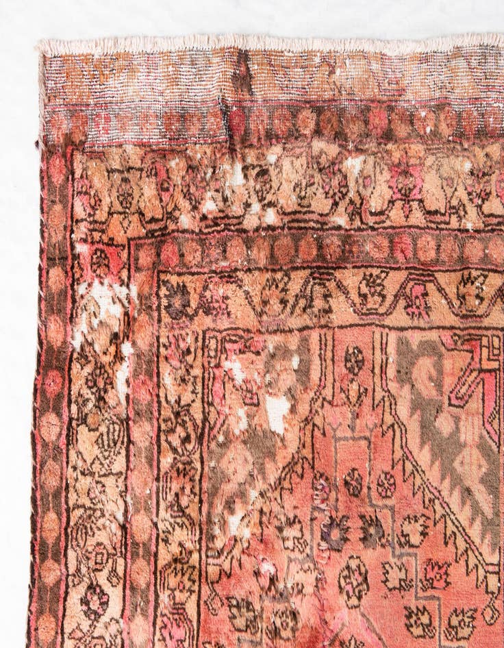 Detail image of  4' 3 x 10' 8  Hand Knotted Ultra Vintage Persian Wool Runner Rug