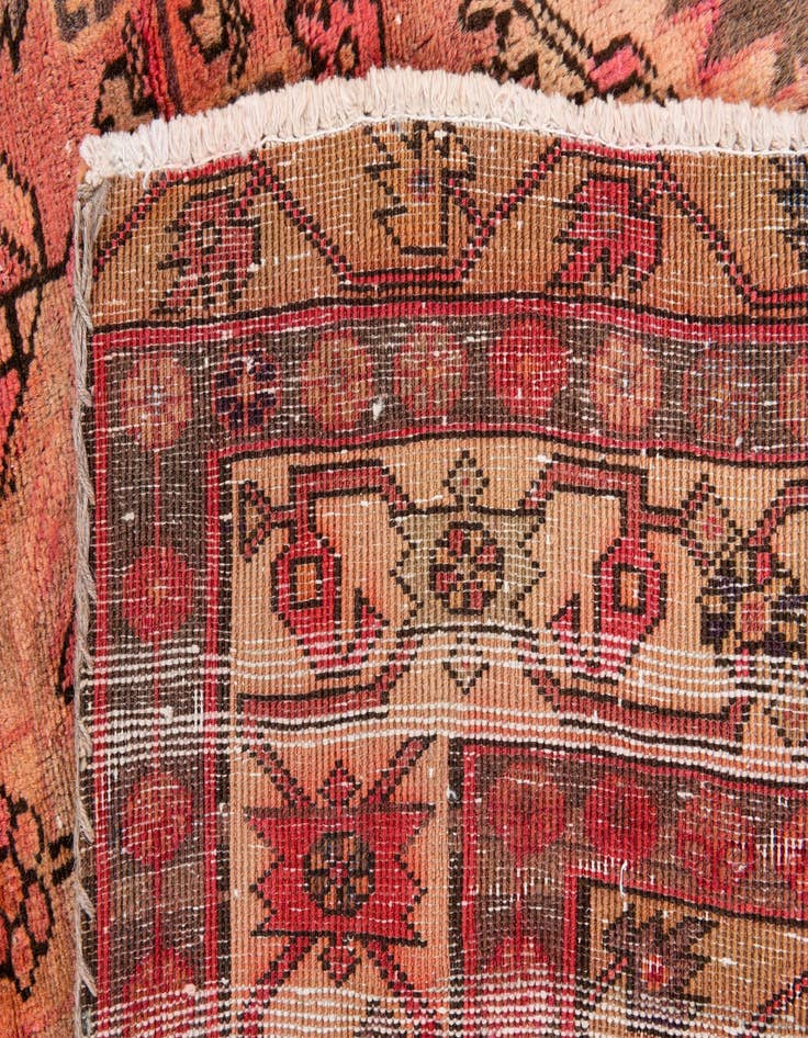 Detail image of  4' 3 x 10' 8  Hand Knotted Ultra Vintage Persian Wool Runner Rug