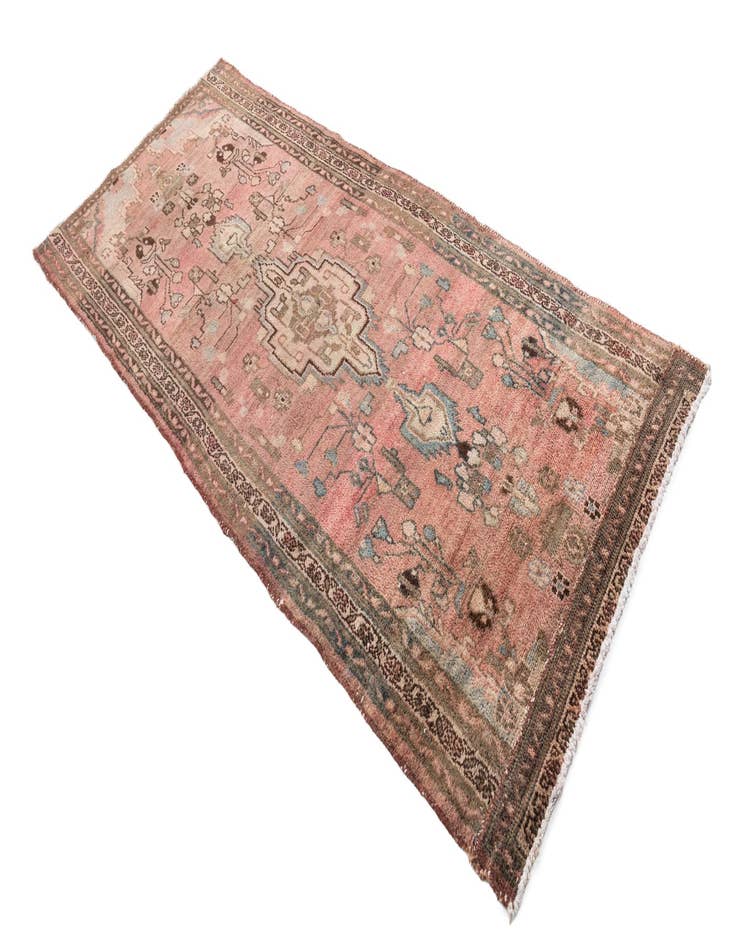 Detail image of  3' 7 x 8' 2  Hand Knotted Ultra Vintage Persian Wool Runner Rug