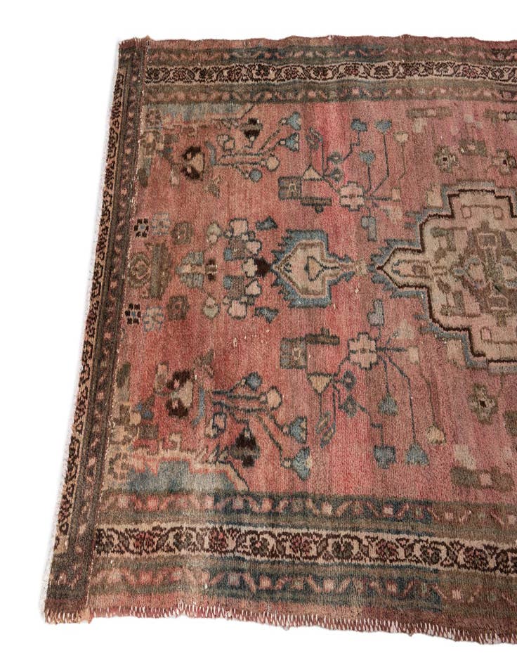 Detail image of  3' 7 x 8' 2  Hand Knotted Ultra Vintage Persian Wool Runner Rug