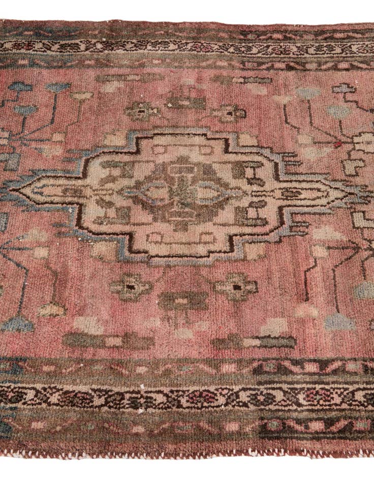 Detail image of  3' 7 x 8' 2  Hand Knotted Ultra Vintage Persian Wool Runner Rug