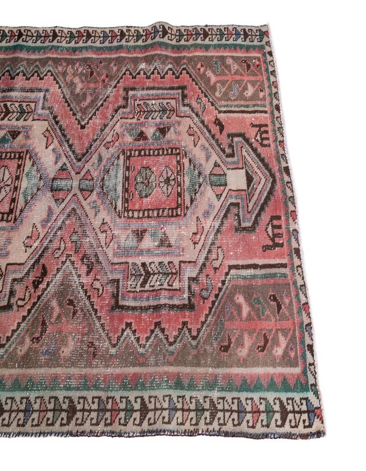 Detail image of  2' 9 x 6' 9  Hand Knotted Ultra Vintage Persian Wool Runner Rug