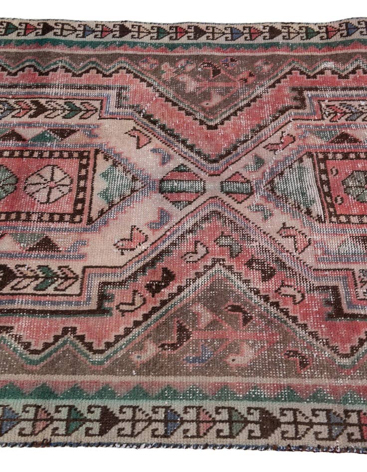 Detail image of  2' 9 x 6' 9  Hand Knotted Ultra Vintage Persian Wool Runner Rug