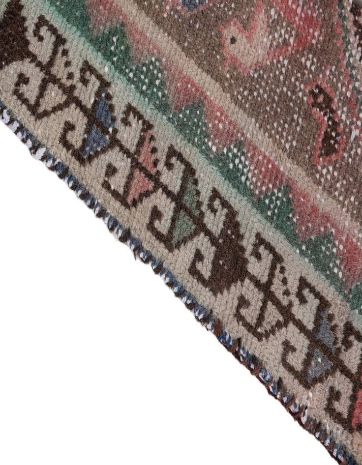 Detail image of  2' 9 x 6' 9  Hand Knotted Ultra Vintage Persian Wool Runner Rug