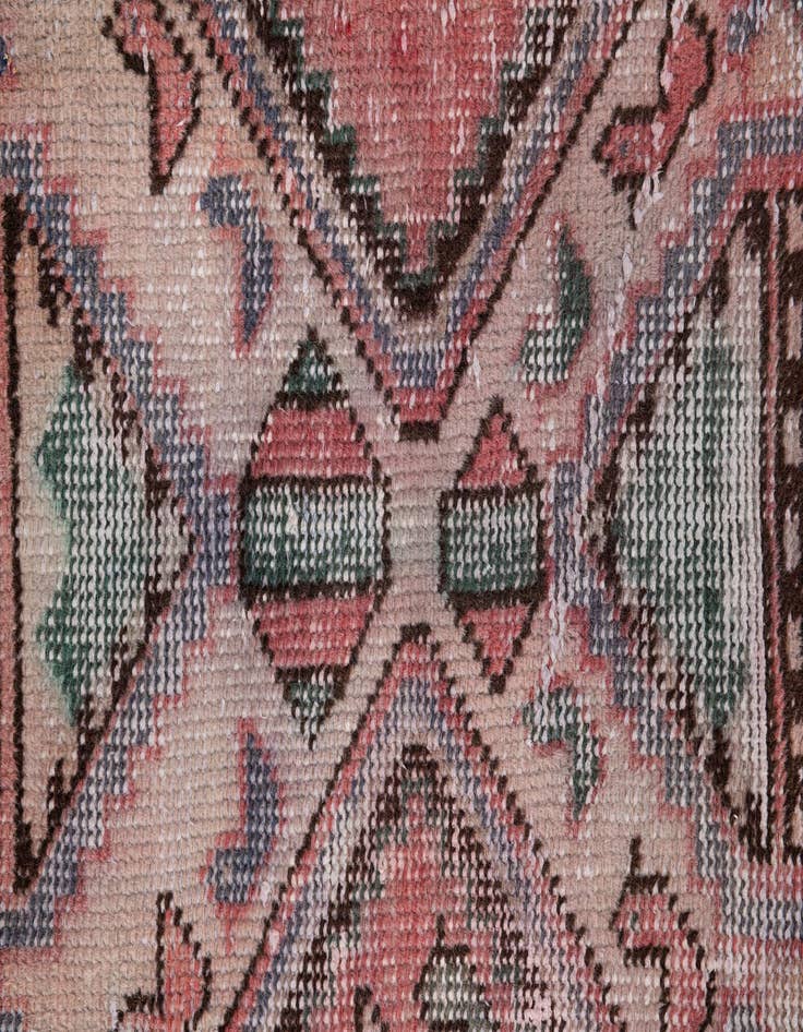 Detail image of  2' 9 x 6' 9  Hand Knotted Ultra Vintage Persian Wool Runner Rug