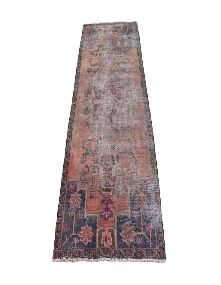 Detail image of  3' x 7'  Hand Knotted Ultra Vintage Persian Wool Runner Rug