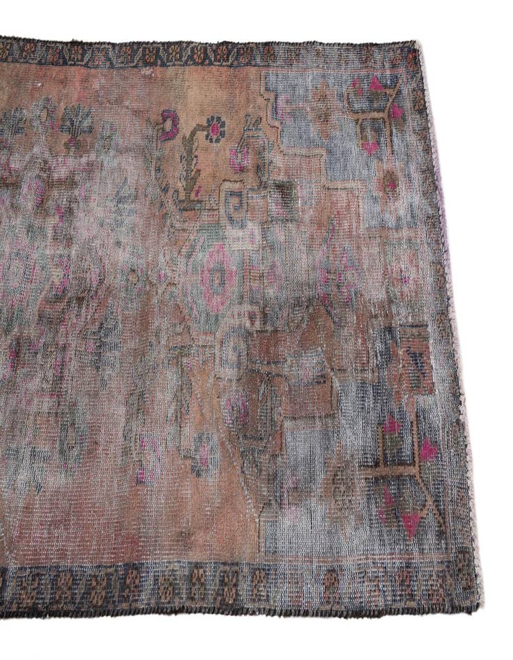 Detail image of  3' x 7'  Hand Knotted Ultra Vintage Persian Wool Runner Rug
