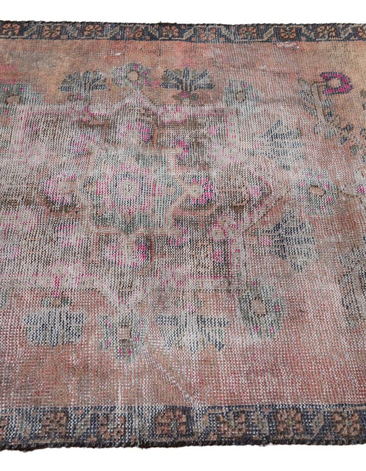 Detail image of  3' x 7'  Hand Knotted Ultra Vintage Persian Wool Runner Rug