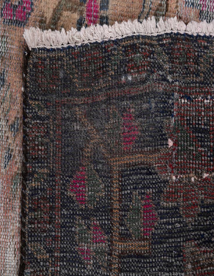 Detail image of  3' x 7'  Hand Knotted Ultra Vintage Persian Wool Runner Rug