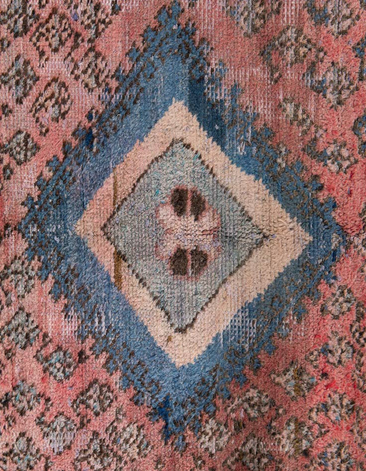 Detail image of  4' 6 x 10' 1  Hand Knotted Ultra Vintage Persian Wool Runner Rug