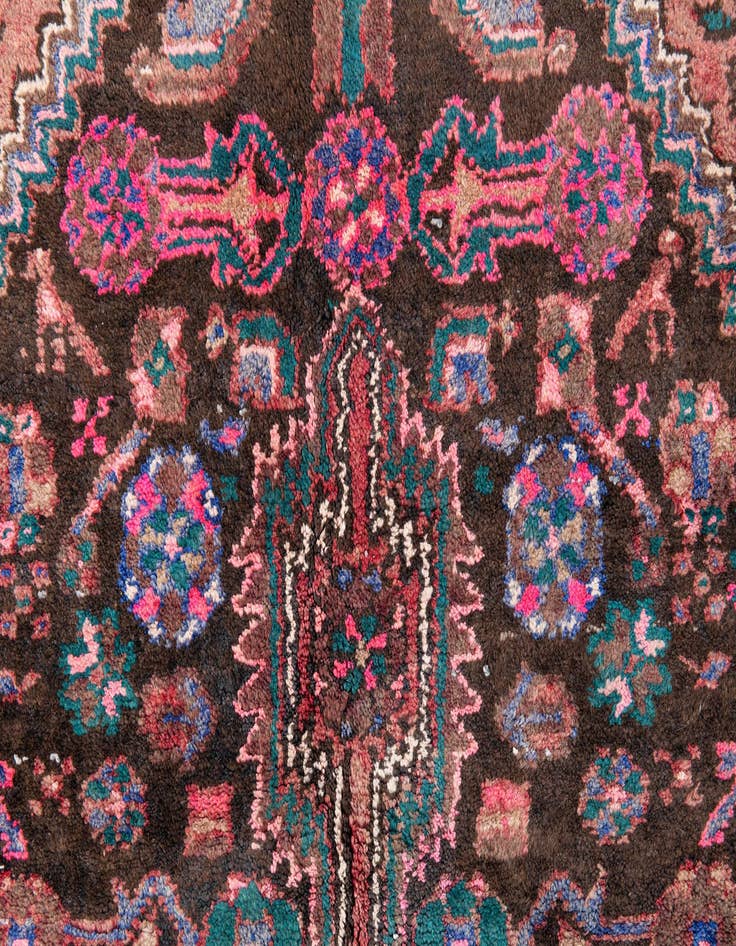 Detail image of  4' 1 x 9' 3  Hand Knotted Ultra Vintage Persian Wool Runner Rug