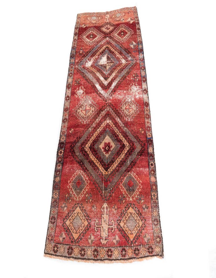 Detail image of  3' 3 x 6' 9  Hand Knotted Ultra Vintage Persian Wool Runner Rug