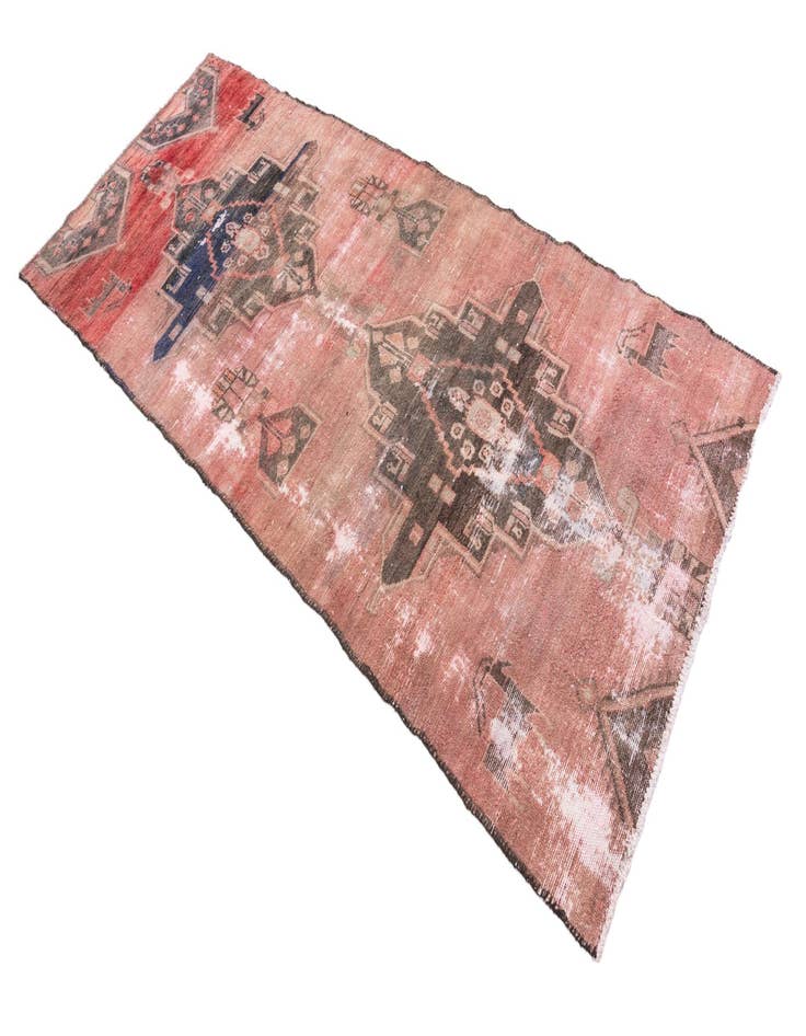 Detail image of  3' 6 x 8' 5  Hand Knotted Ultra Vintage Persian Wool Runner Rug