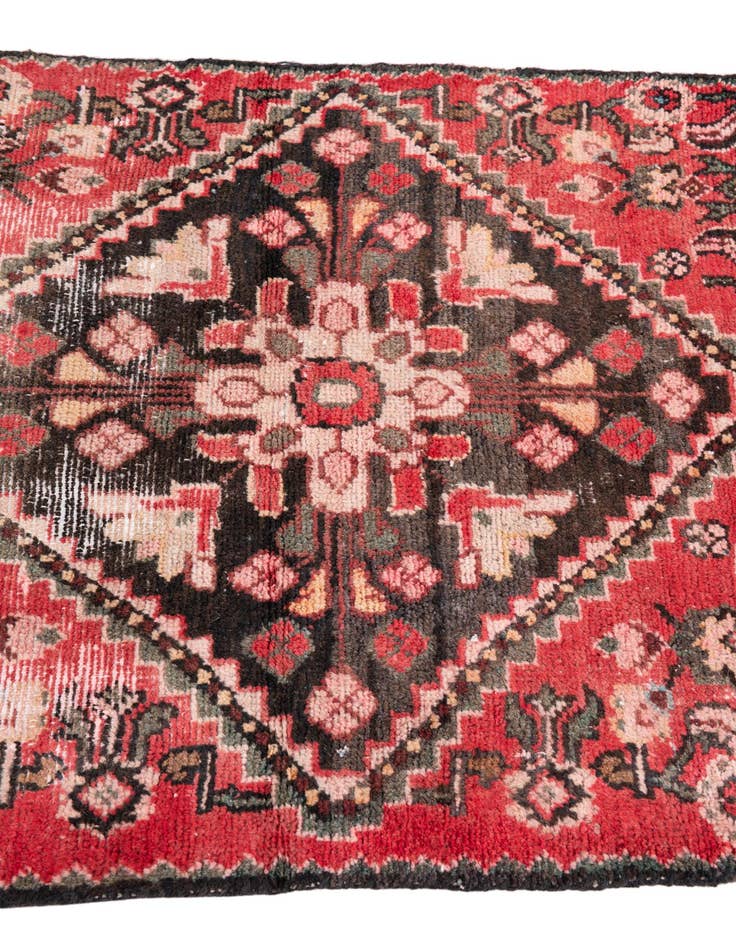 Detail image of  2' 4 x 9'  Hand Knotted Ultra Vintage Persian Wool Runner Rug