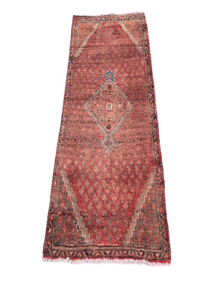 Detail image of  2' 7 x 4' 5  Hand Knotted Ultra Vintage Persian Wool Runner Rug