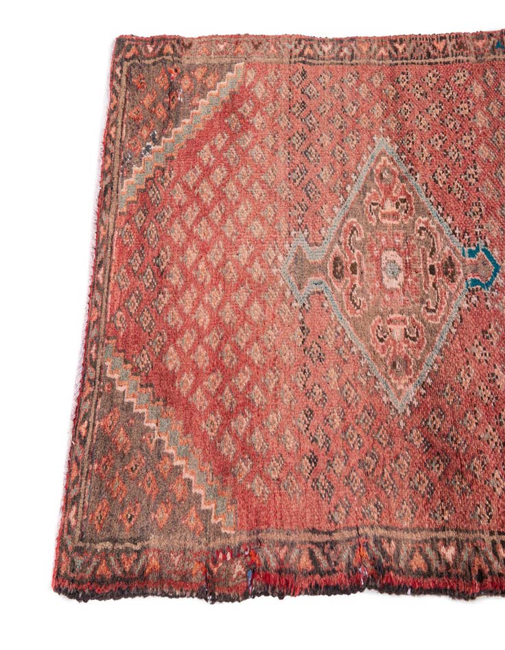 Detail image of  2' 7 x 4' 5  Hand Knotted Ultra Vintage Persian Wool Runner Rug