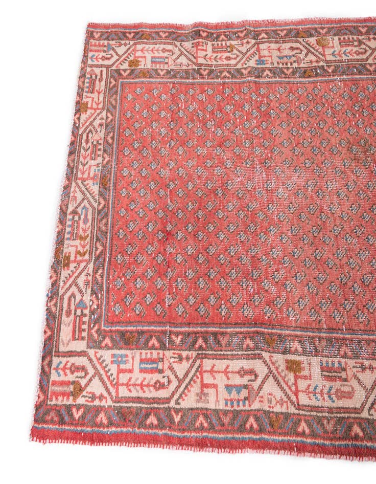 Detail image of  3' 5 x 9' 9  Hand Knotted Ultra Vintage Persian Wool Runner Rug