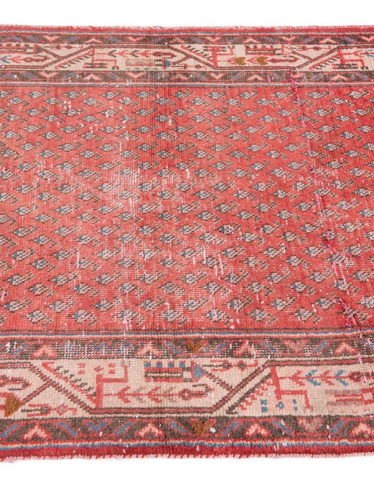 Detail image of  3' 5 x 9' 9  Hand Knotted Ultra Vintage Persian Wool Runner Rug