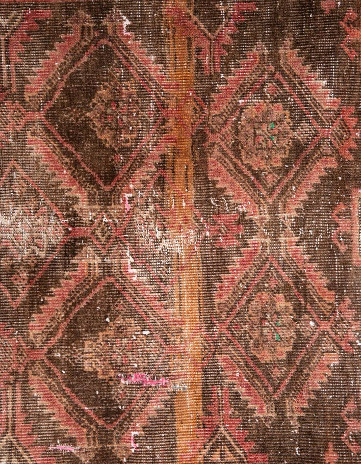 Detail image of  3' 4 x 6' 10  Hand Knotted Ultra Vintage Persian Wool Runner Rug