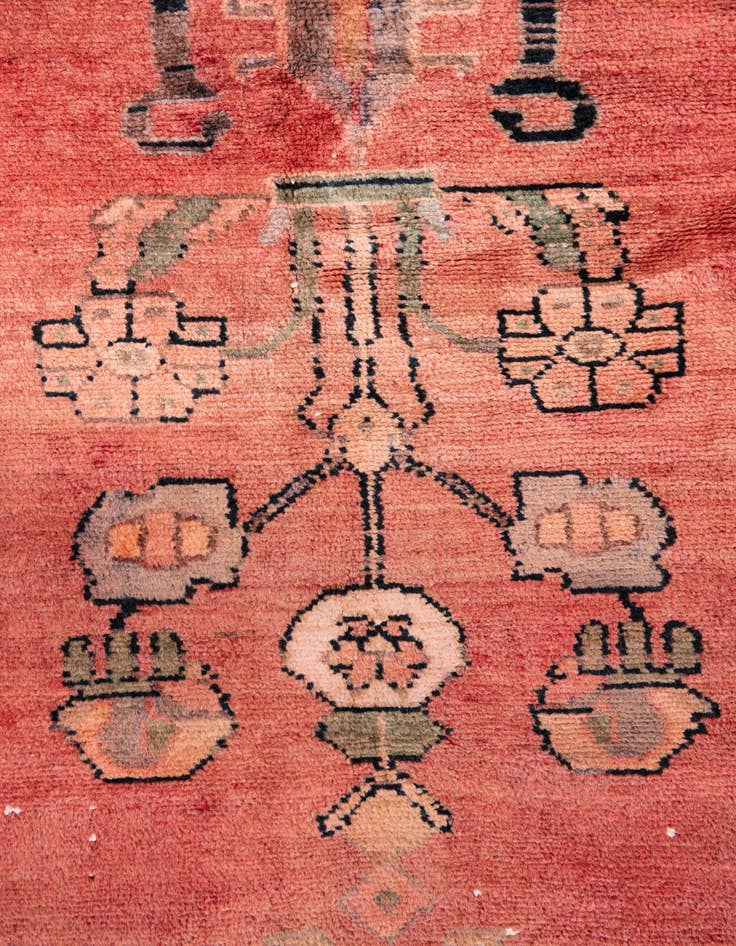 Detail image of  4' 1 x 9' 8  Hand Knotted Ultra Vintage Persian Wool Runner Rug