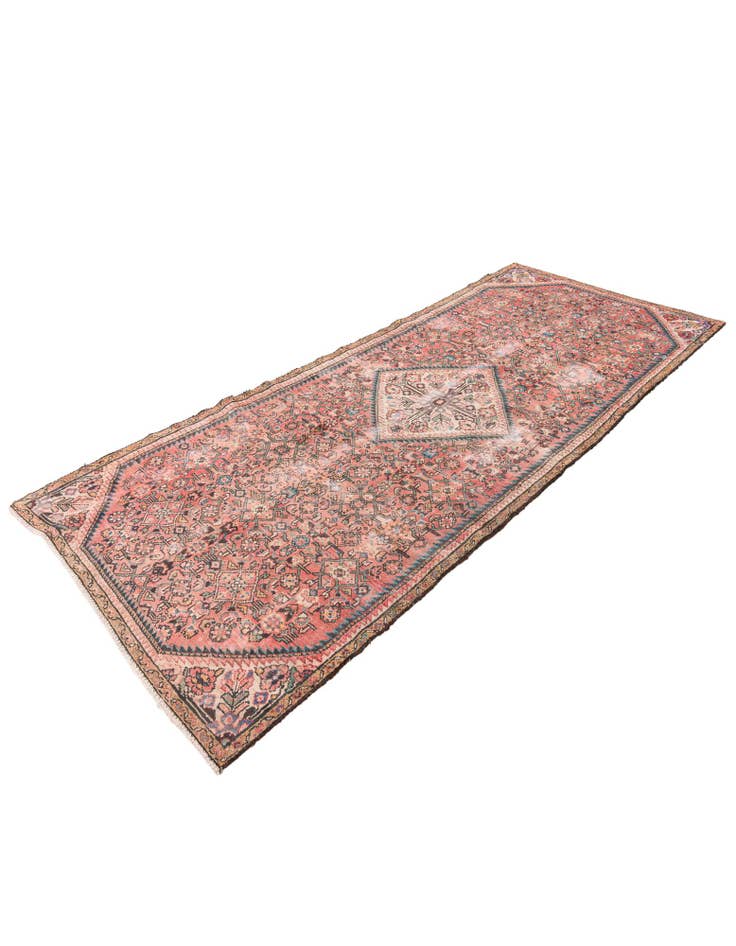 Detail image of  3' 9 x 9'  Hand Knotted Ultra Vintage Persian Wool Runner Rug