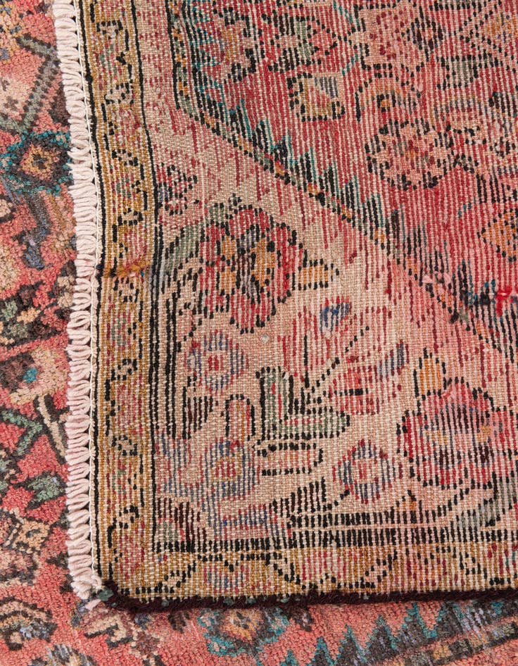 Detail image of  3' 9 x 9'  Hand Knotted Ultra Vintage Persian Wool Runner Rug