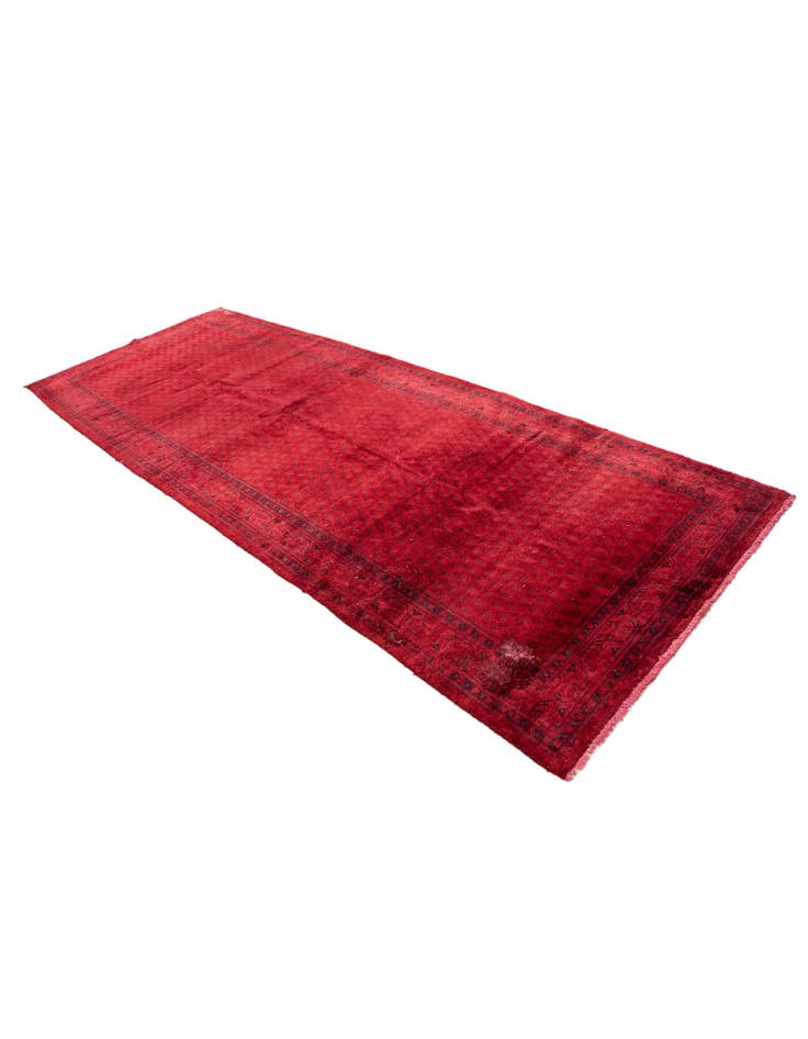 Detail image of  3' 9 x 9' 7  Hand Knotted Ultra Vintage Persian Wool Runner Rug