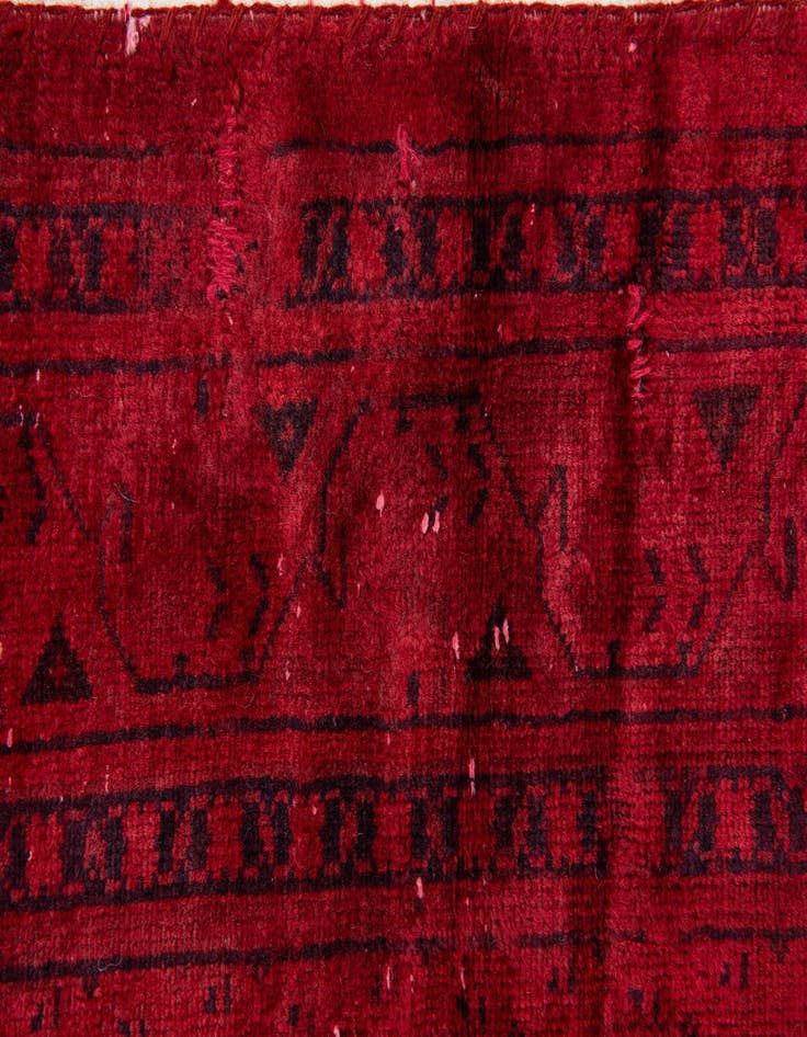 Detail image of  3' 9 x 9' 7  Hand Knotted Ultra Vintage Persian Wool Runner Rug