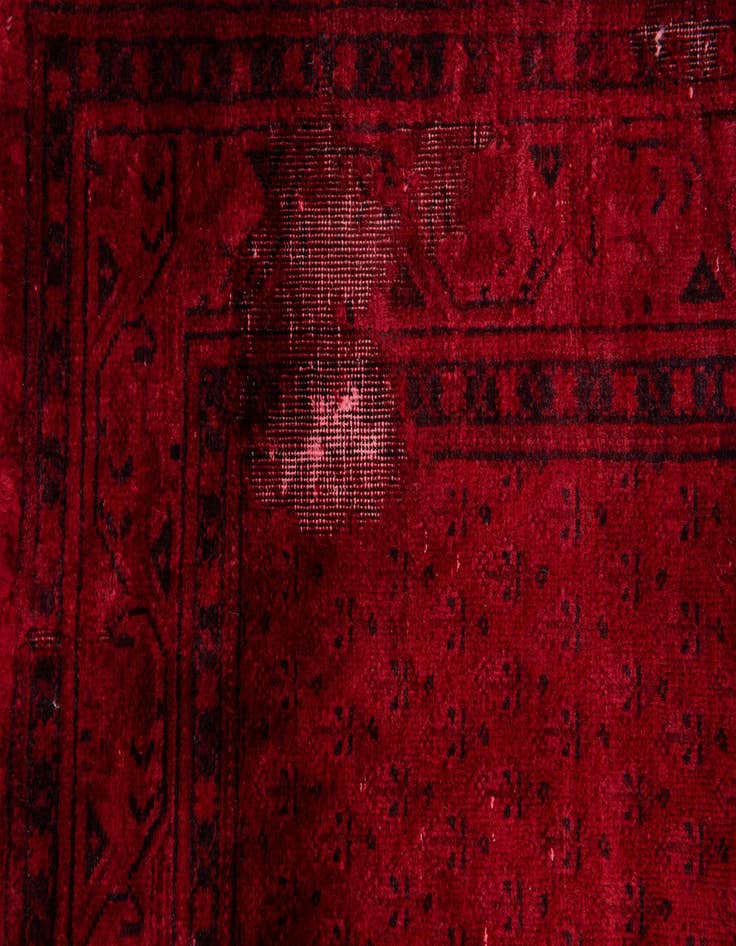 Detail image of  3' 9 x 9' 7  Hand Knotted Ultra Vintage Persian Wool Runner Rug