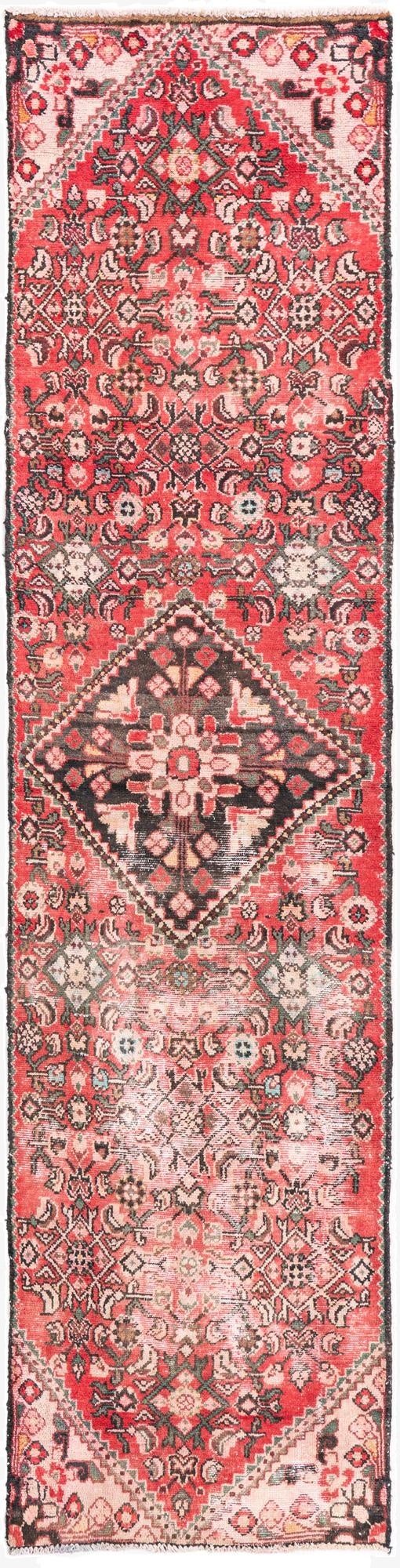  2' 4 x 9'  Hand Knotted Ultra Vintage Persian Wool Runner Rug