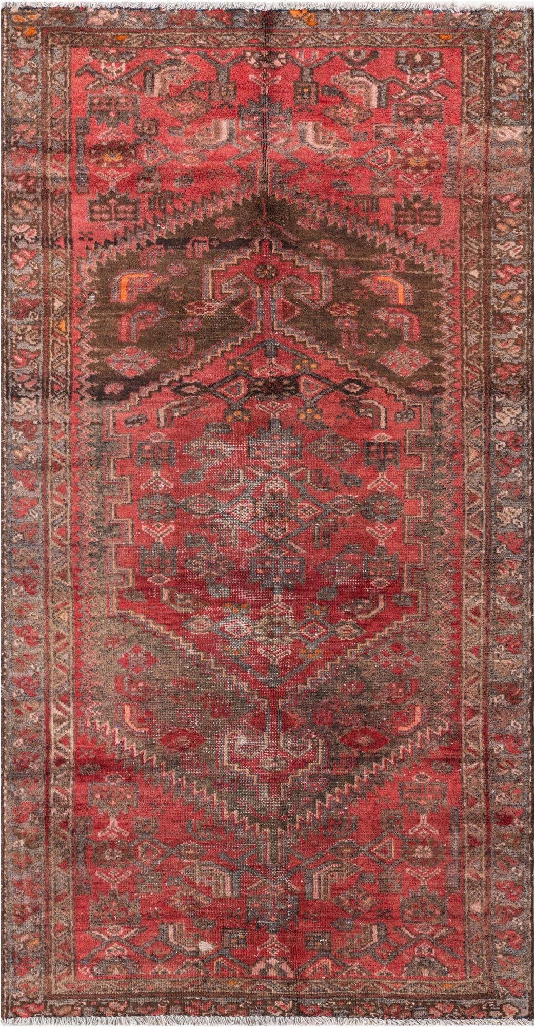  3' 4 x 6' 4  Hand Knotted Ultra Vintage Persian Wool Runner Rug