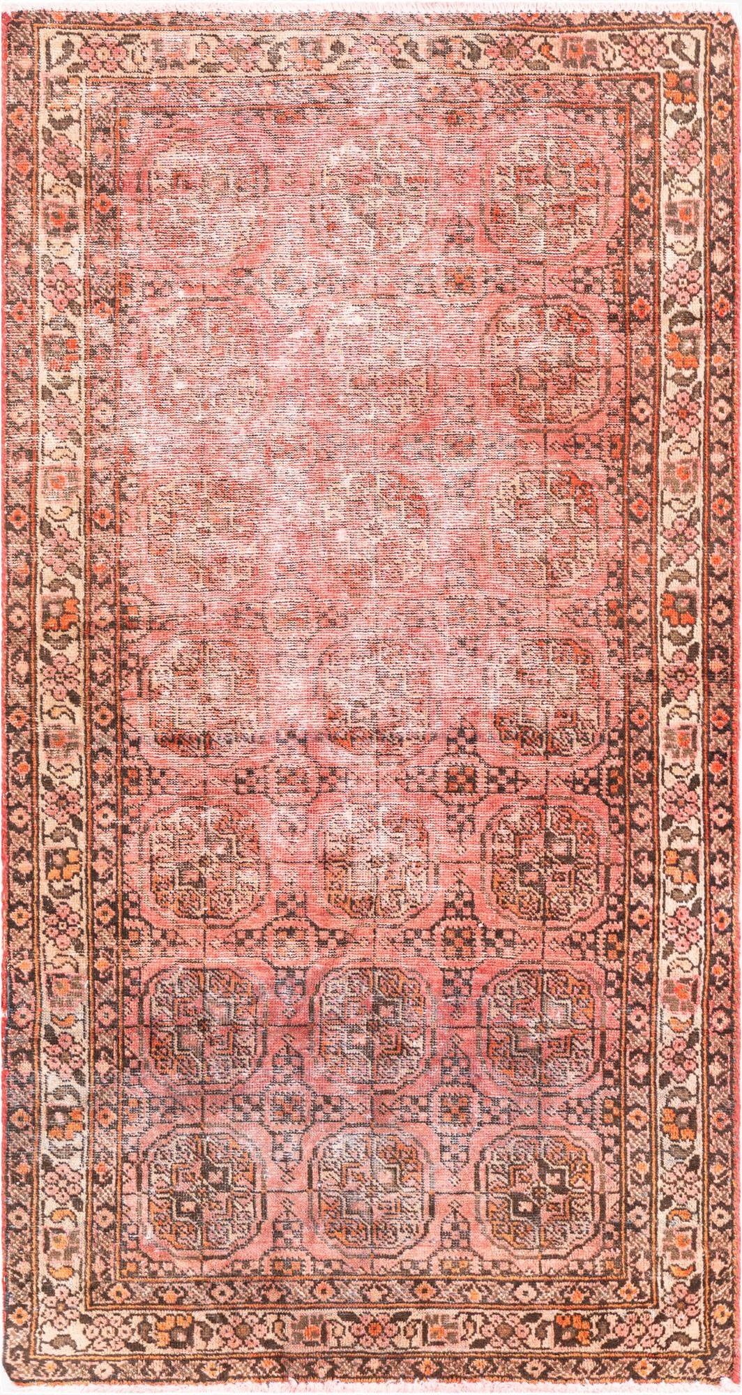 3' 1 x 5' 9  Hand Knotted Ultra Vintage Persian Wool Runner Rug