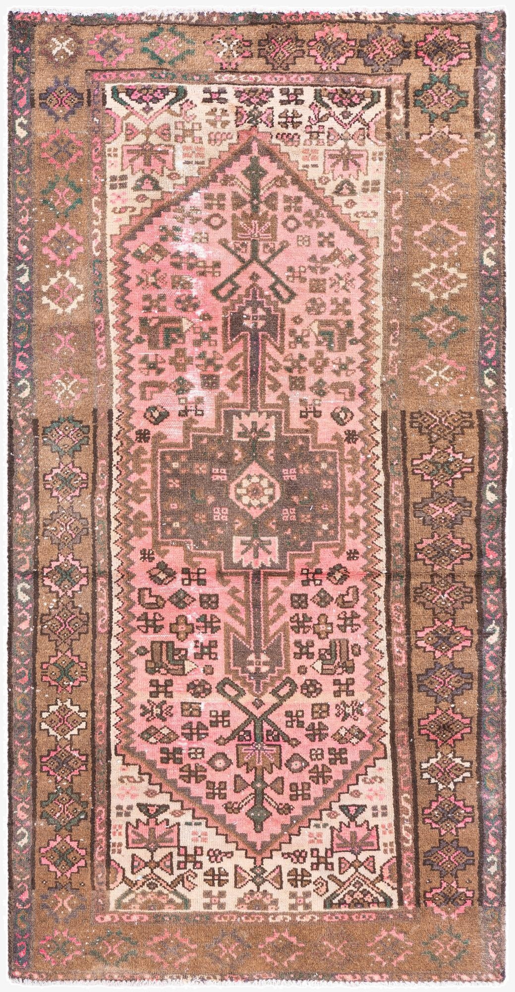  3' 2 x 6' 3  Hand Knotted Ultra Vintage Persian Wool Runner Rug